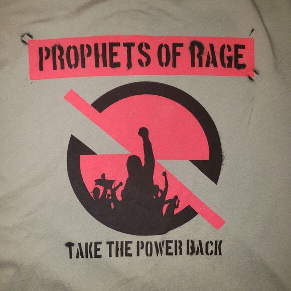 Prophets Of Rage Take The Power Back Green T Shirt Mens Size XL - Picture 3 of 6